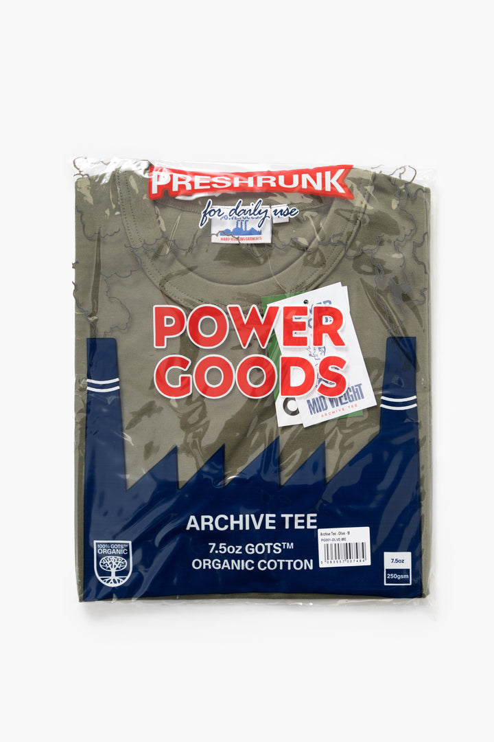 Power Goods - Archive T-Shirt Two Pack - Olive