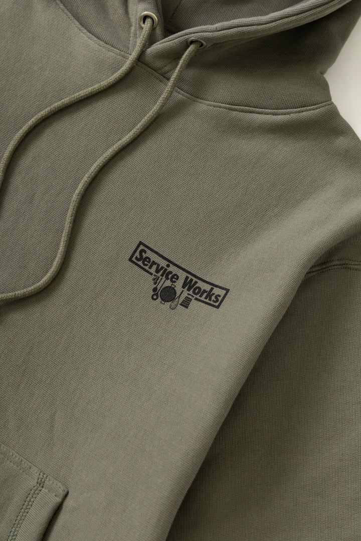 Service Works - Heavyweight Trademark Hoodie - Olive
