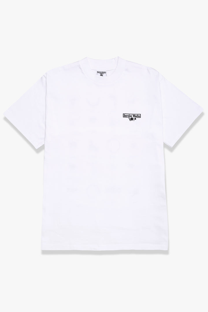 Service Works - Wine Spill Tee - White