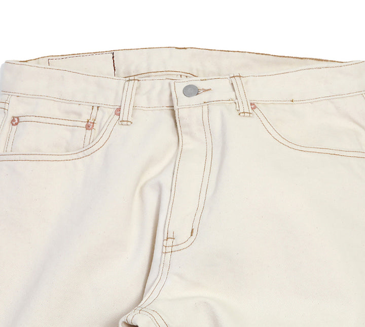 Outstanding & Co. - Tapered Washed Jeans - Oatmeal
