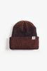 Blacksmith - Tri-Colour Waffle Beanie - Navy/Burgundy