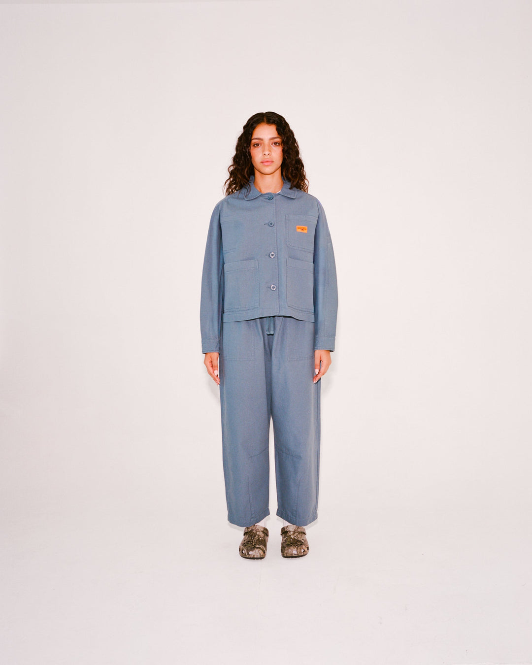 Service Works - Women's Cropped Work Jacket - Slate