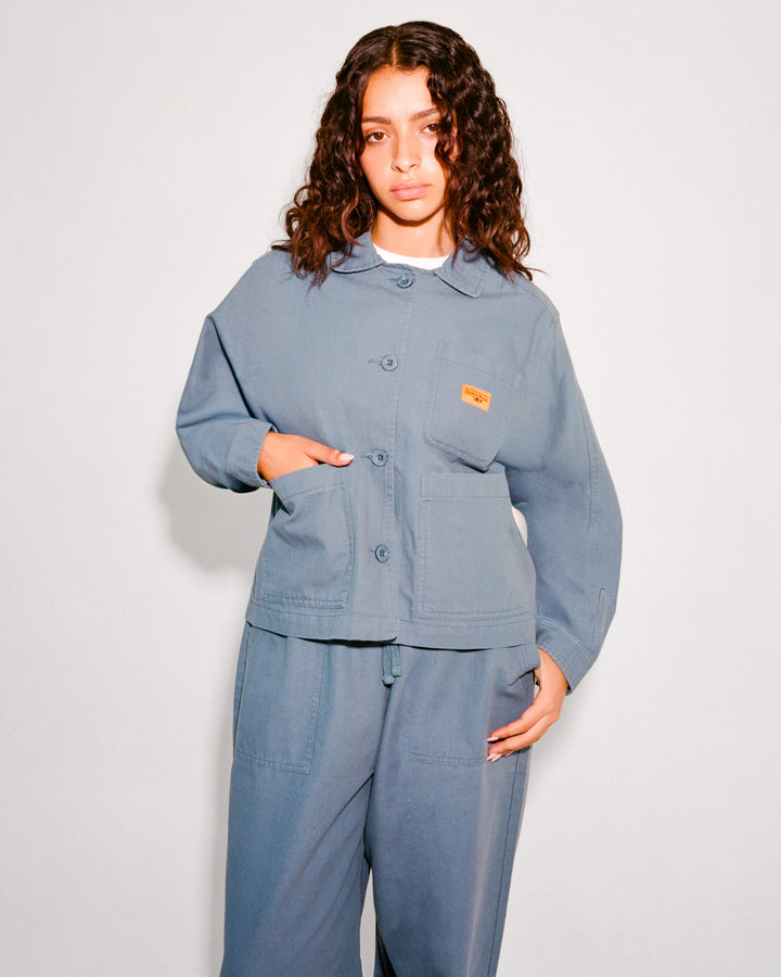 Service Works - Women's Cropped Work Jacket - Slate