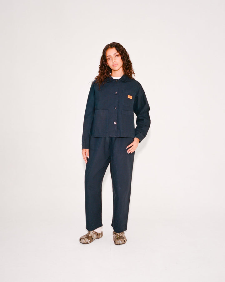 Service Works - Women's Cropped Work Jacket - Dark Navy