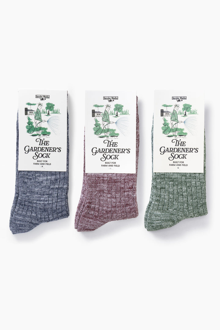 Service Works - The Gardener's Sock - Navy, Burgundy & Forest Gift Pack