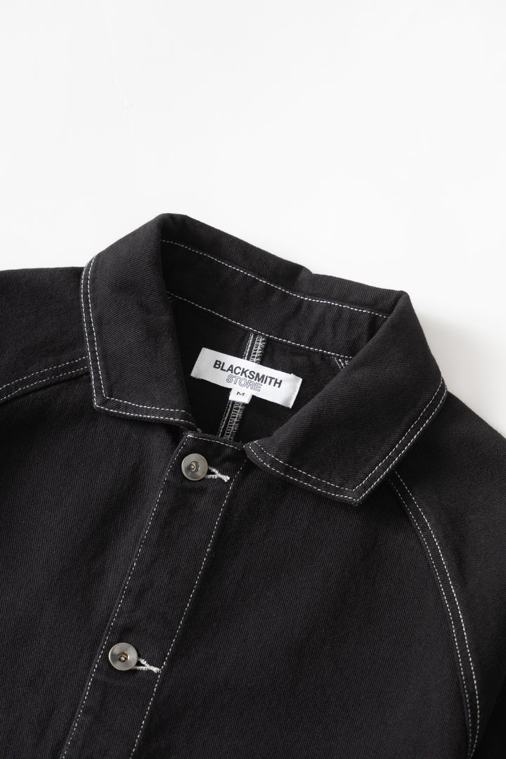 Blacksmith - Denim Coverall Jacket - Black