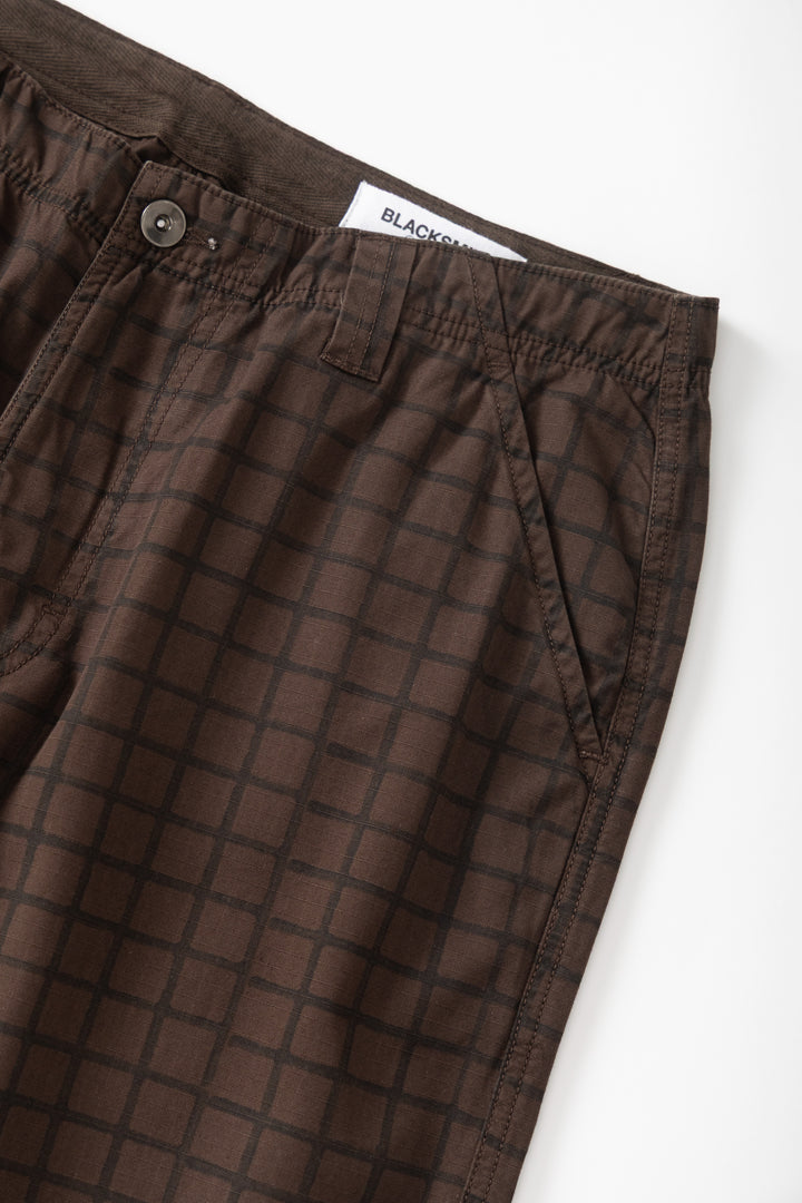 Blacksmith - Grid Work Pant - Brown