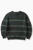 Blacksmith - Stripe Knit Crew - Forest