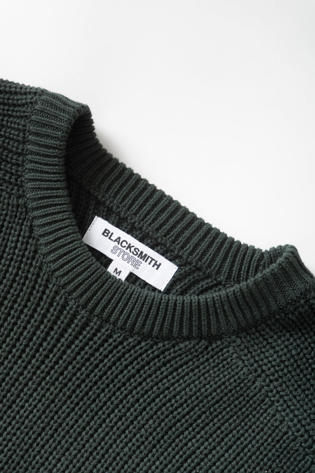 Blacksmith - Stripe Knit Crew - Forest