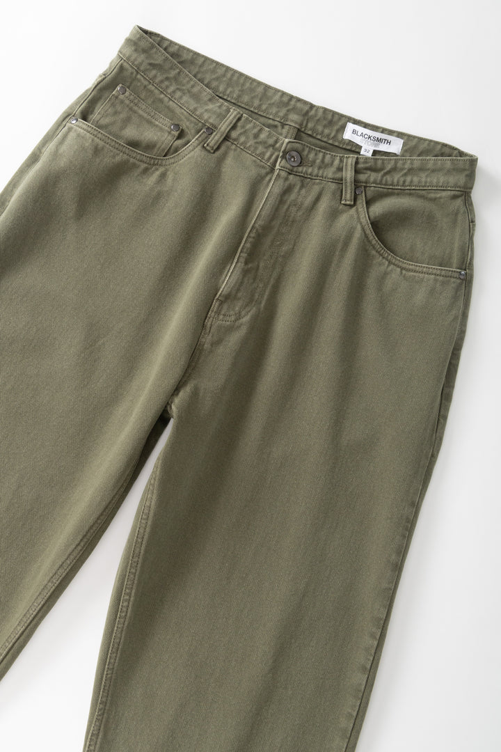 Blacksmith - Denim Five Pocket Jean - Olive