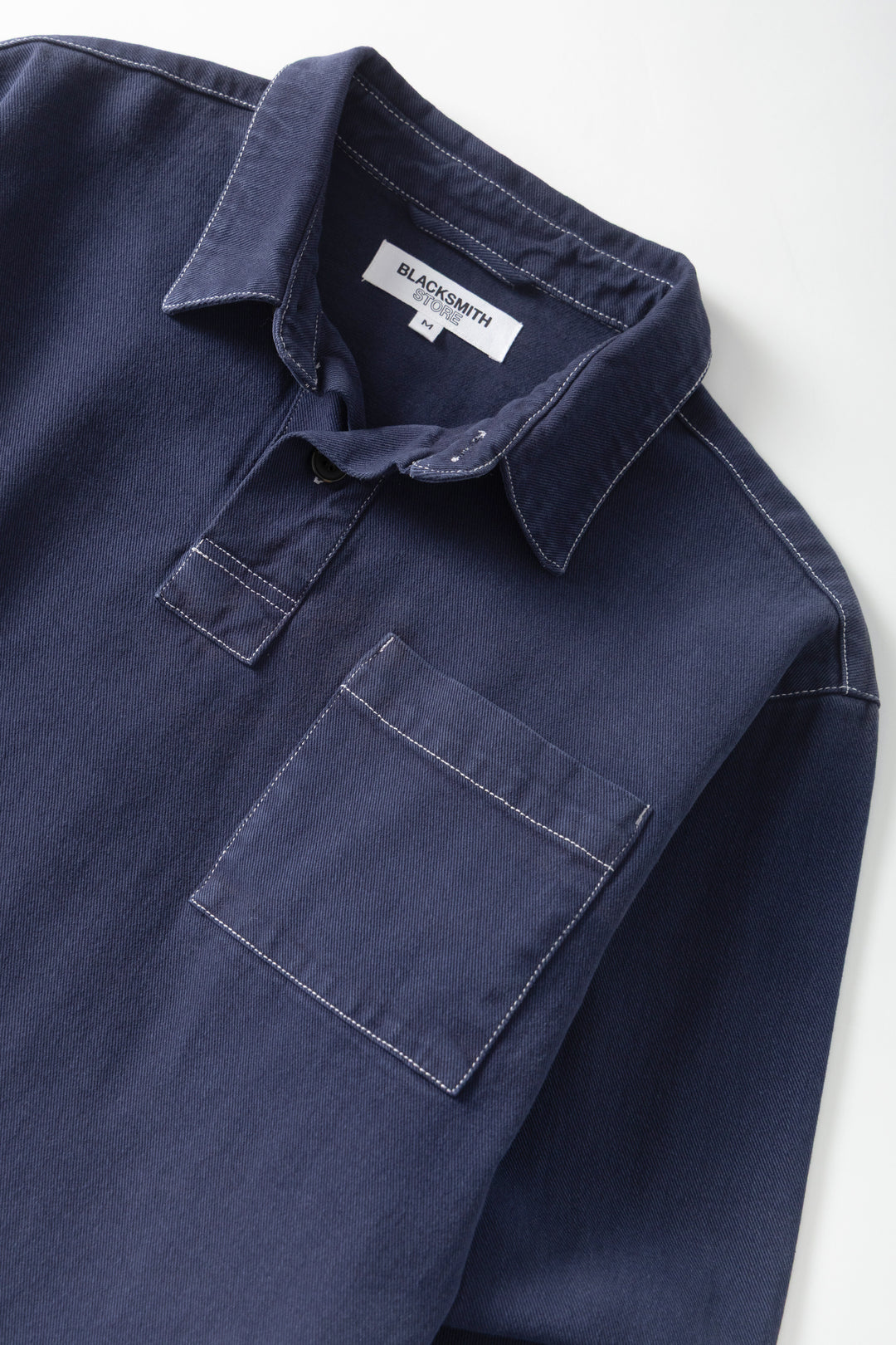 Blacksmith - Twill Two Button Popover - Navy