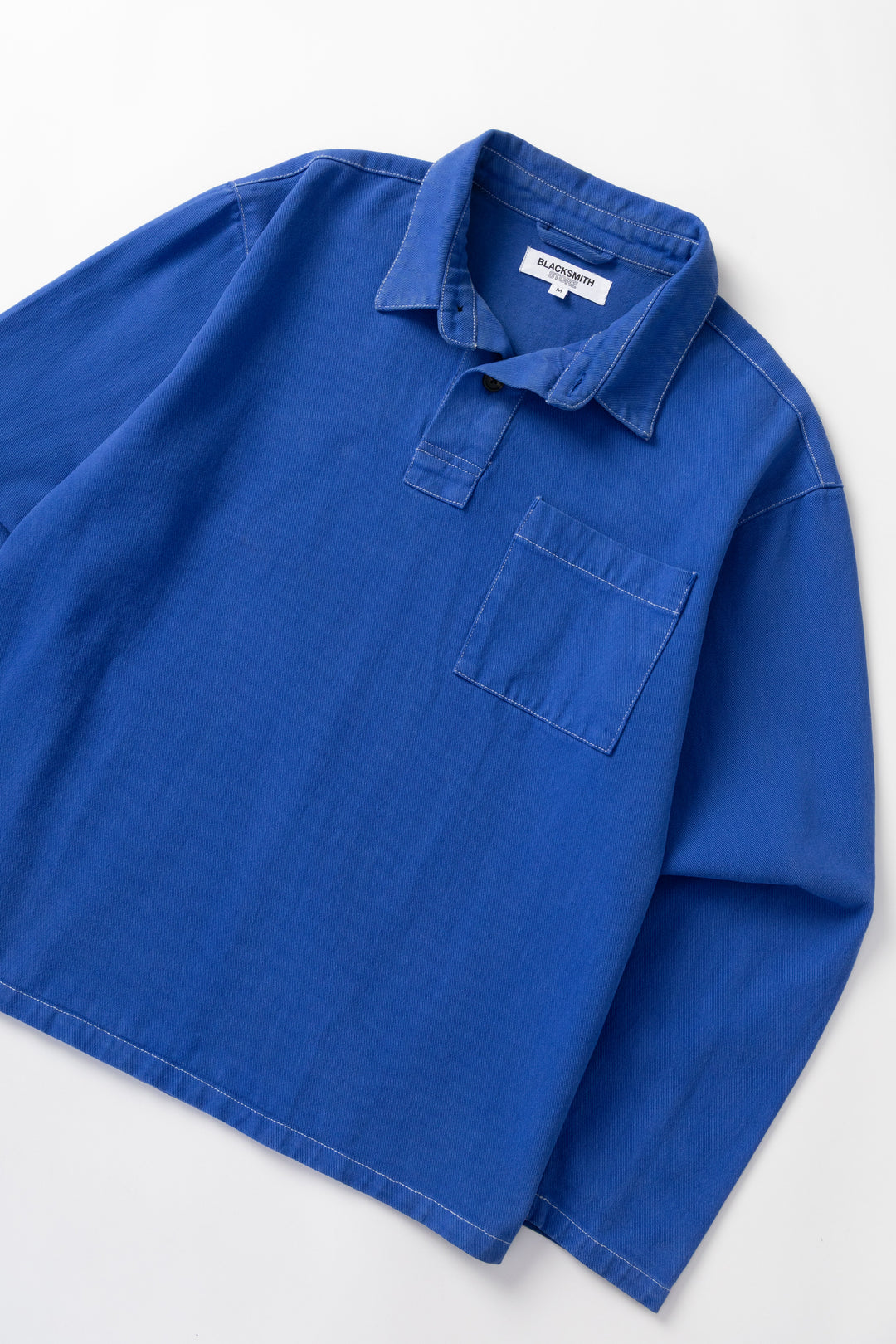 Blacksmith - Twill Two Button Popover - French Blue