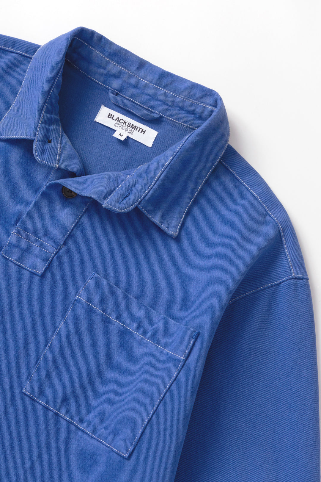 Blacksmith - Twill Two Button Popover - French Blue
