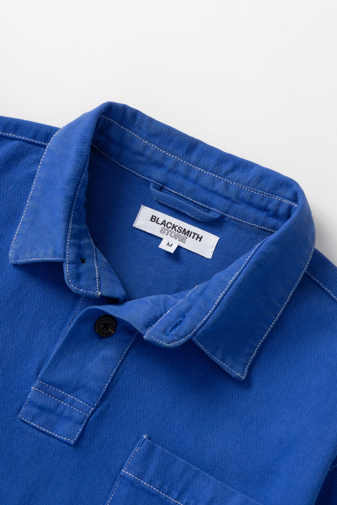 Blacksmith - Twill Two Button Popover - French Blue