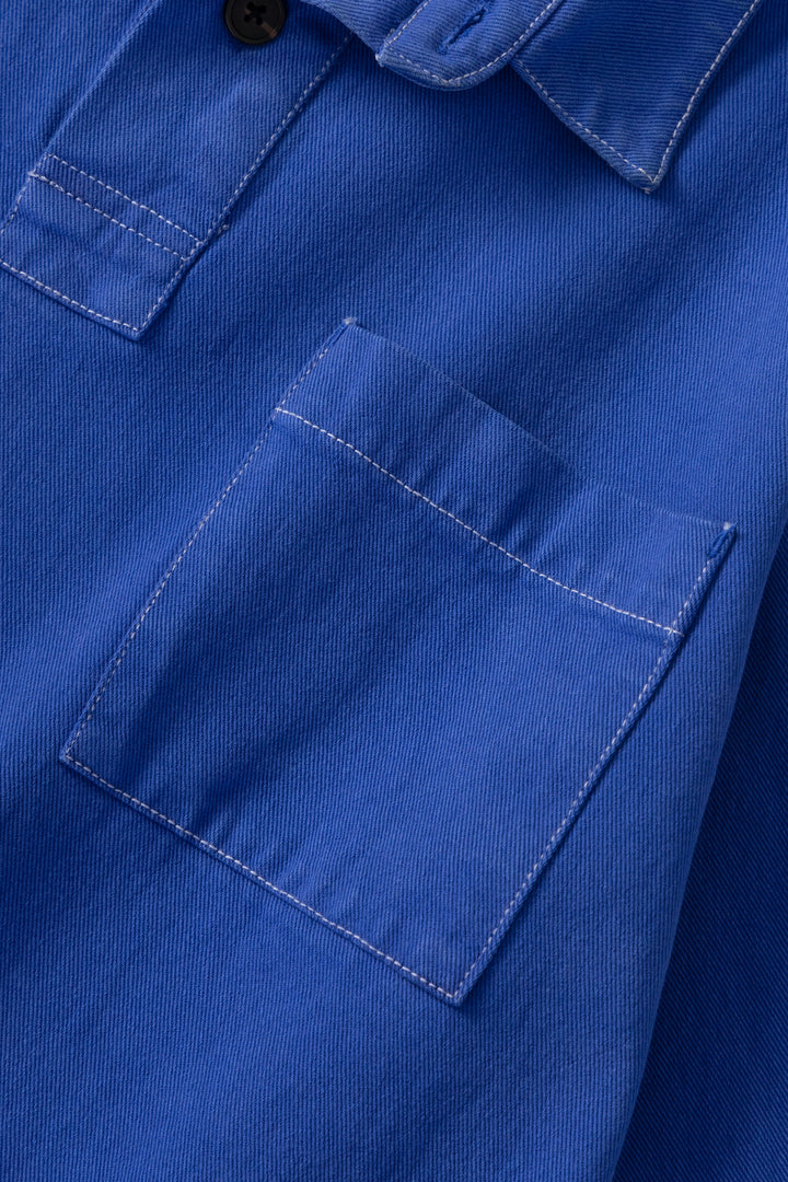 Blacksmith - Twill Two Button Popover - French Blue