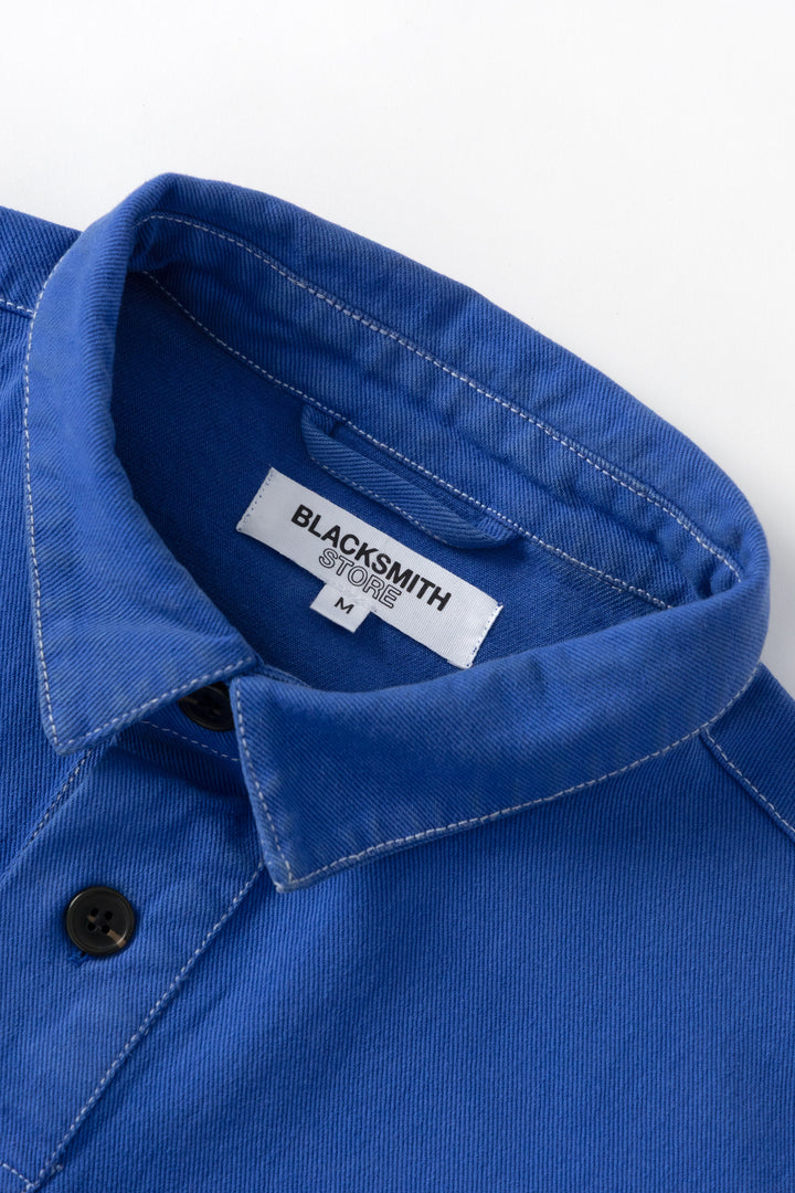 Blacksmith - Twill Two Button Popover - French Blue