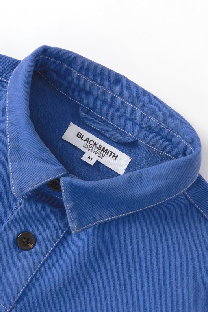 Blacksmith - Twill Two Button Popover - French Blue
