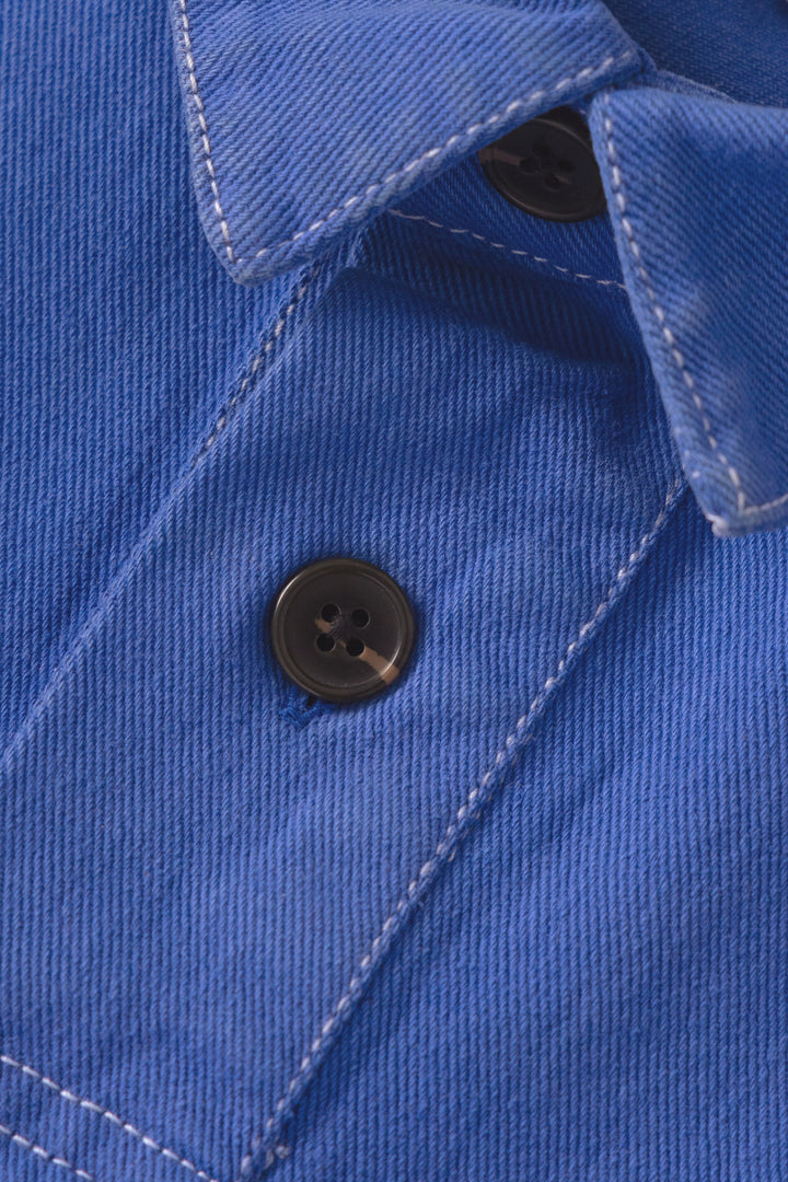 Blacksmith - Twill Two Button Popover - French Blue
