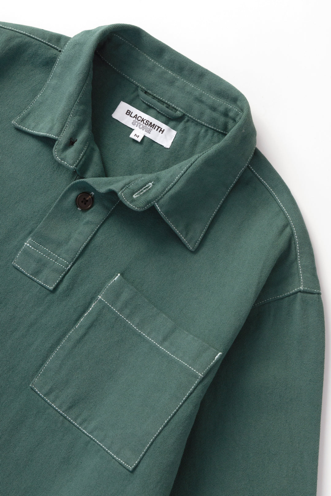 Blacksmith - Twill Two Button Popover - Evergreen