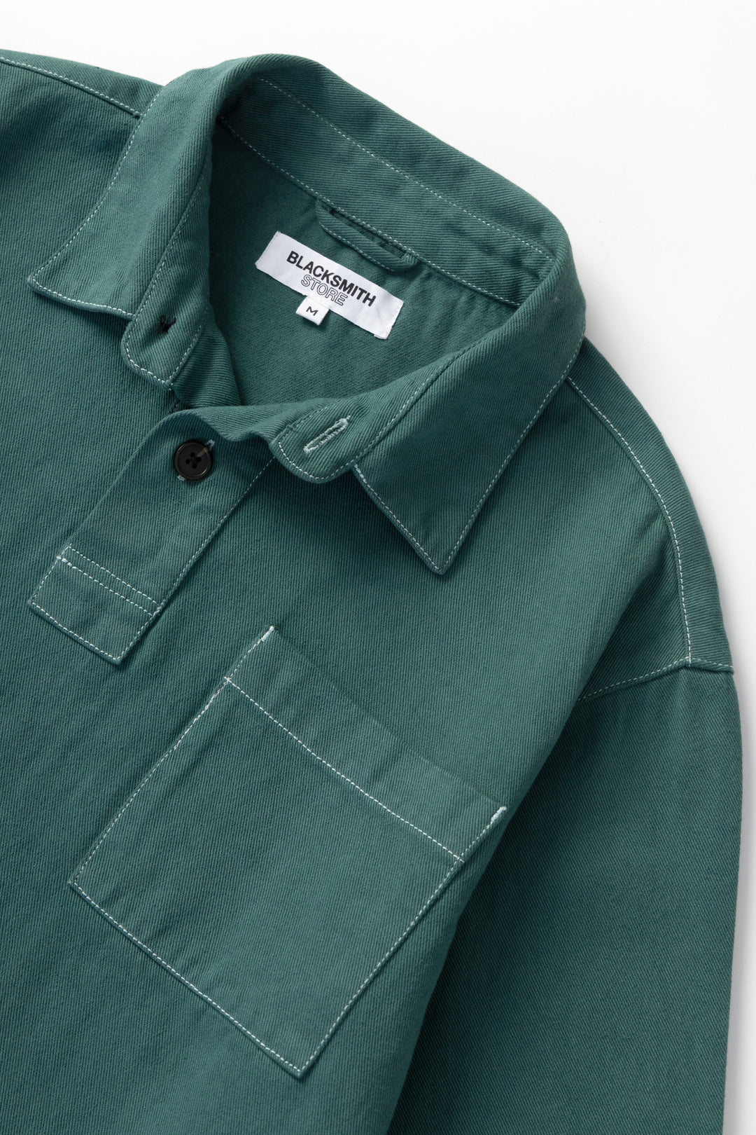 Blacksmith - Twill Two Button Popover - Evergreen