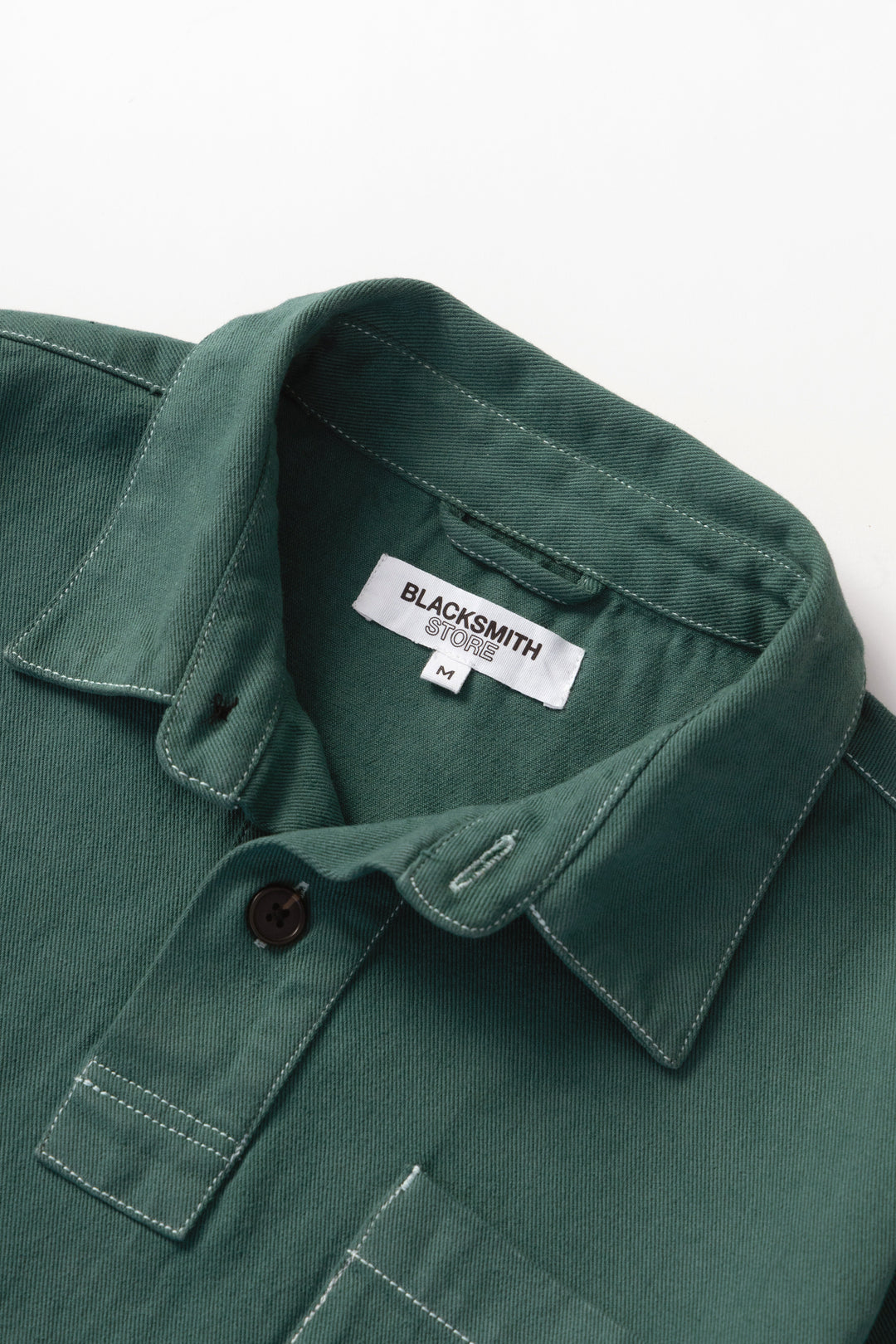 Blacksmith - Twill Two Button Popover - Evergreen