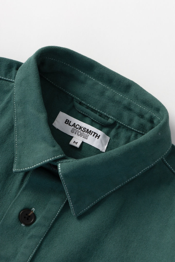 Blacksmith - Twill Two Button Popover - Evergreen