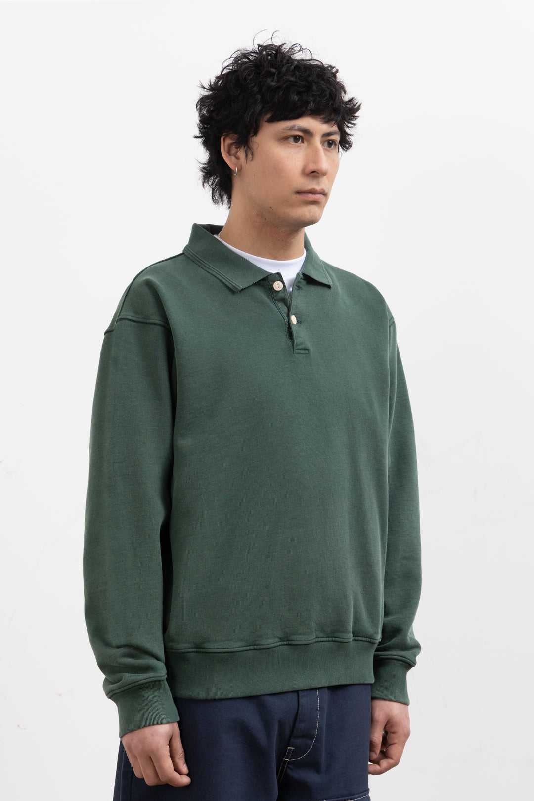 Blacksmith - Two Button Washed Rugby - Forest