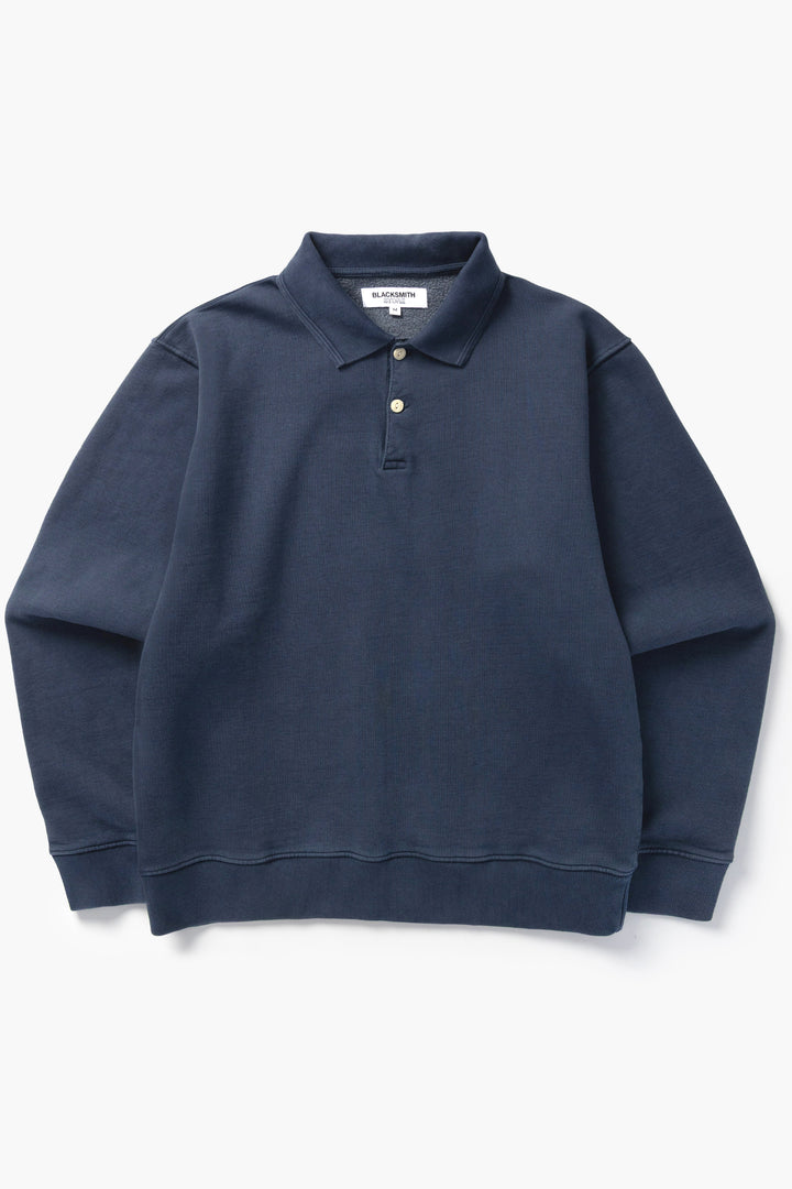 Blacksmith - Two Button Washed Rugby - Navy