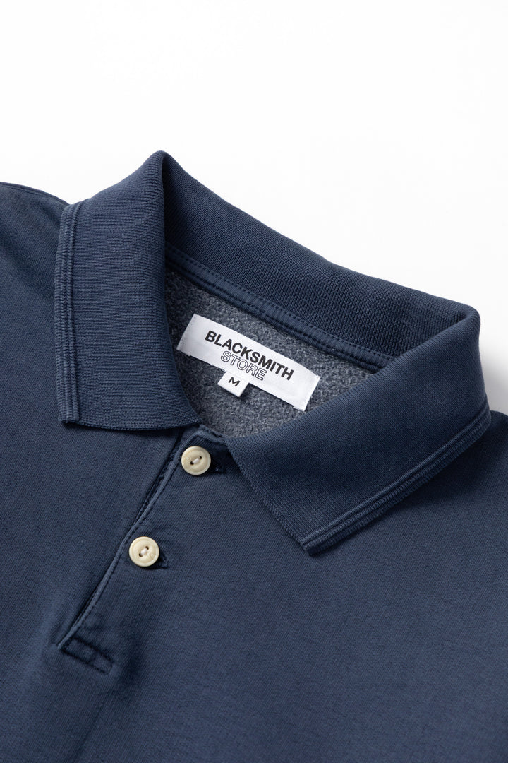 Blacksmith - Two Button Washed Rugby - Navy