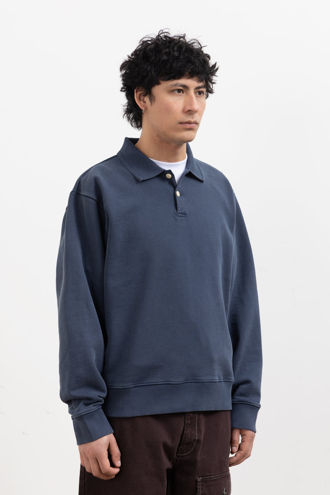 Blacksmith - Two Button Washed Rugby - Navy