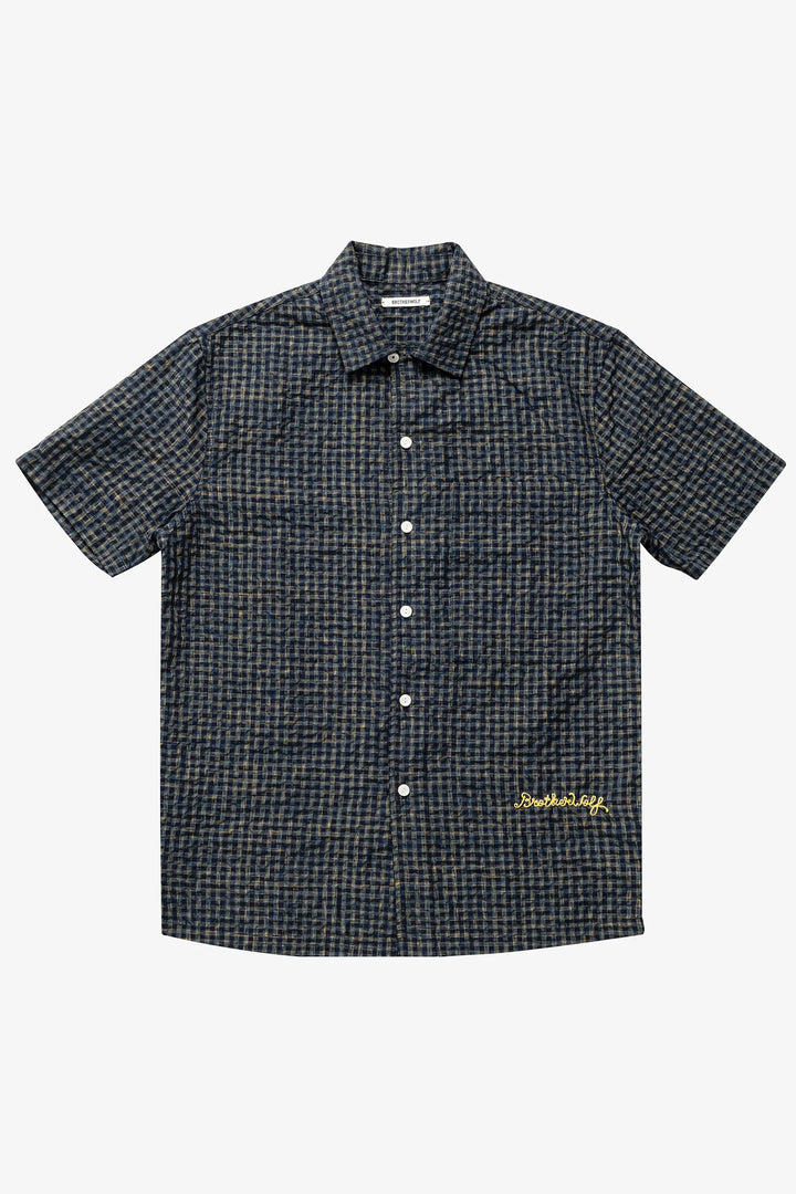 Brotherwolf - Check Short Sleeve Shirt - Navy