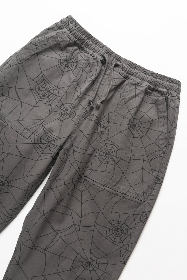 Patterned Chef Pants - Grey Web