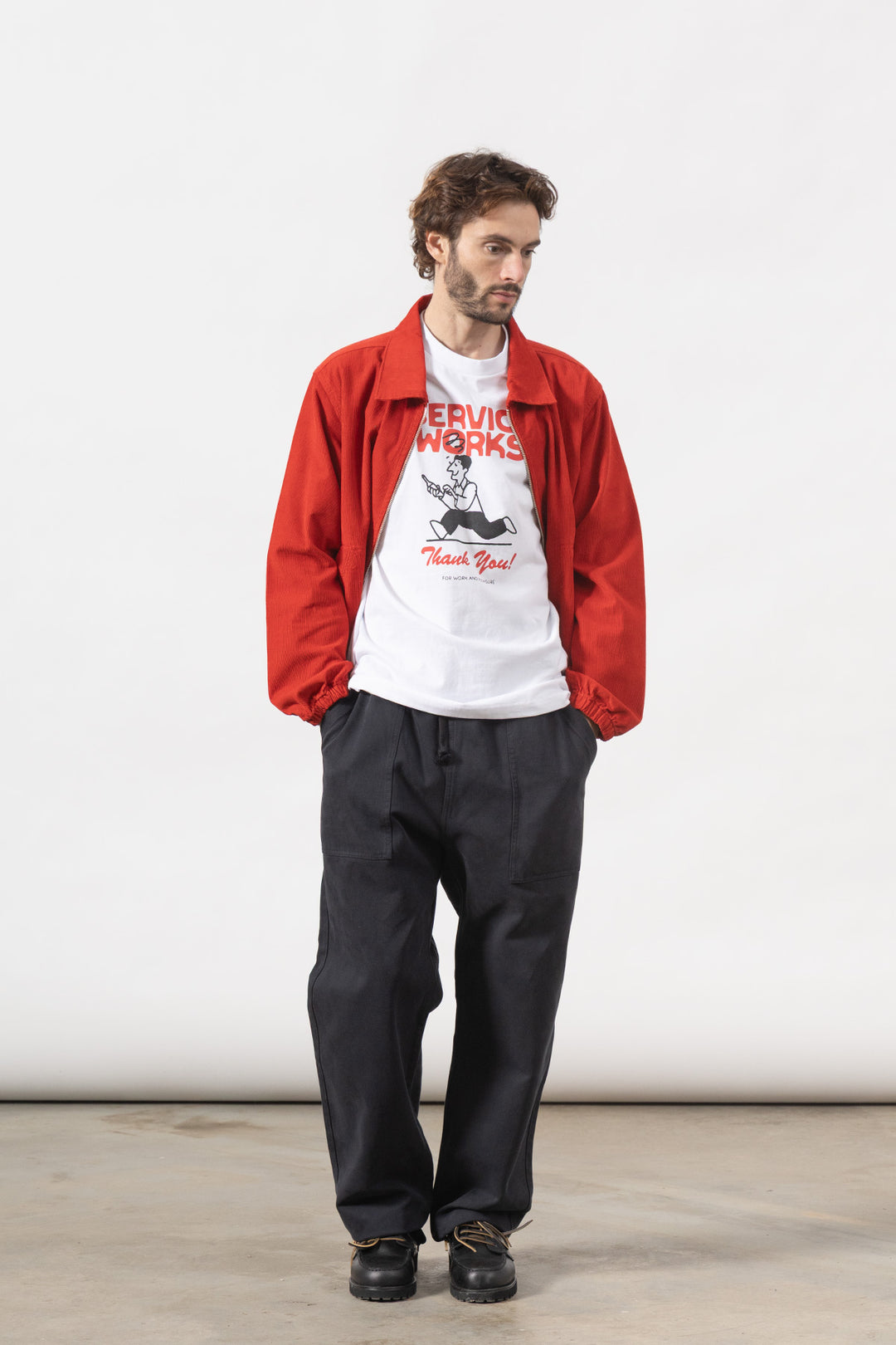 Service Works - Fine Cord Work Jacket - Red