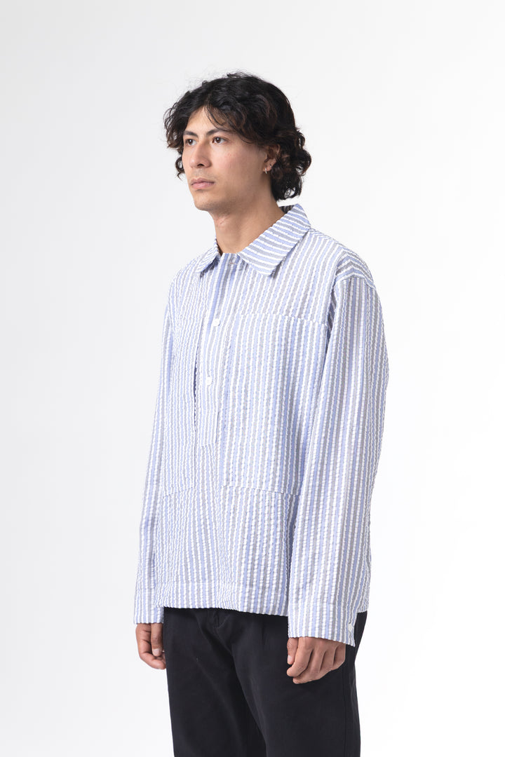 Blacksmith - Striped Military Popover - Blue