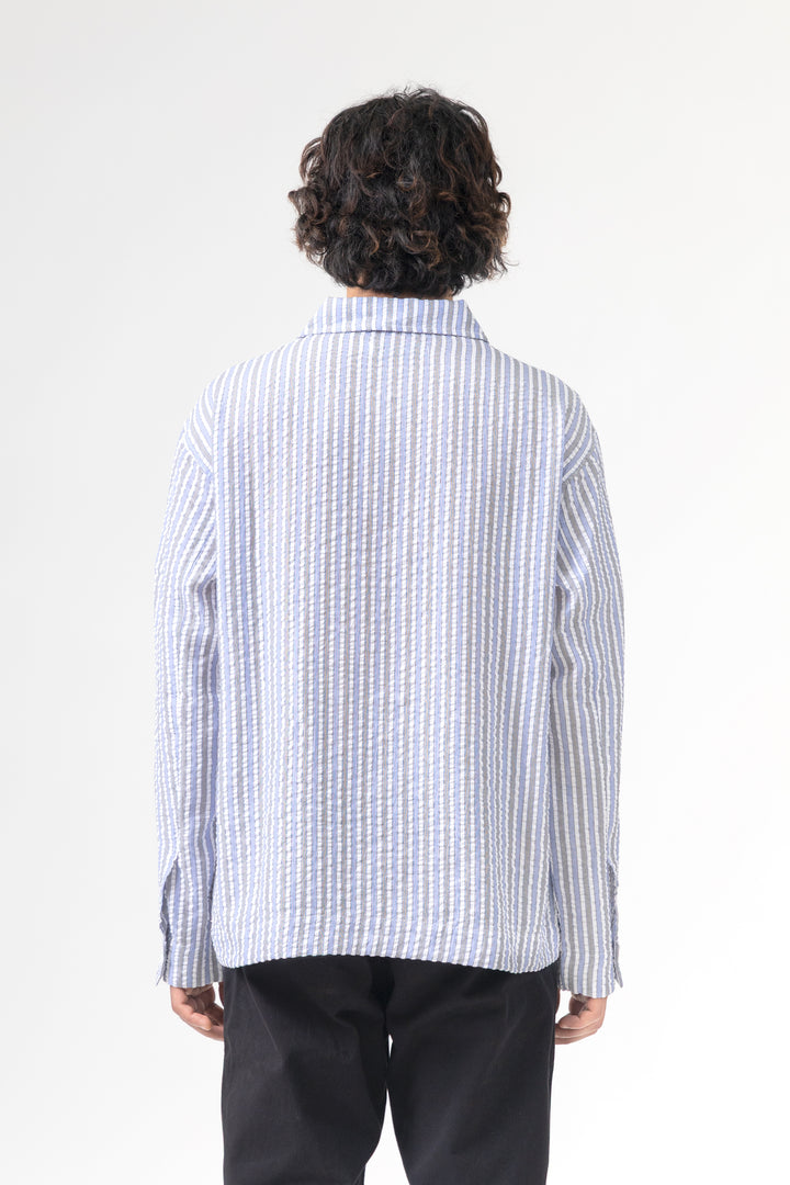 Blacksmith - Striped Military Popover - Blue