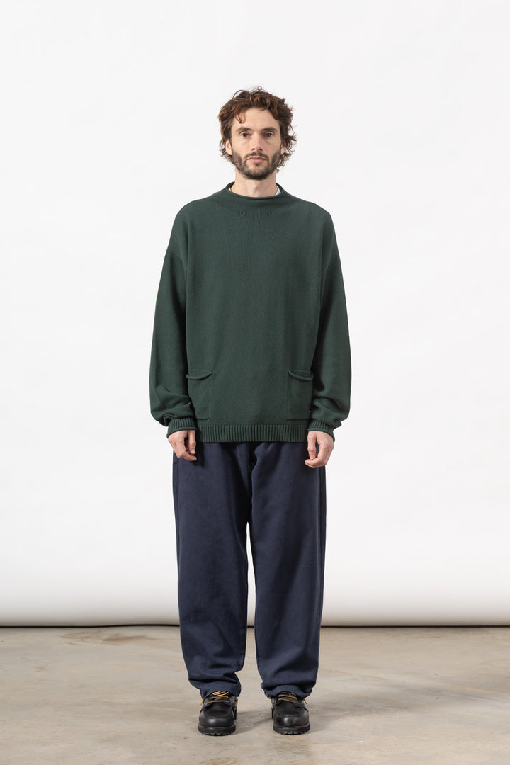 Service Works - Mock Smock Sweater - Forest
