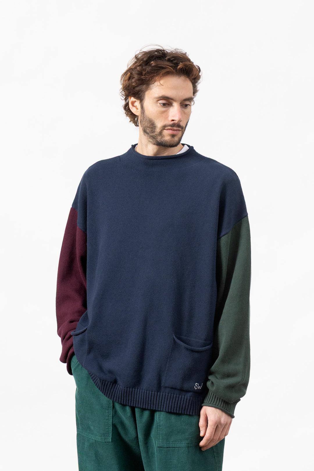 Service Works - Mock Smock Sweater - Tricolour
