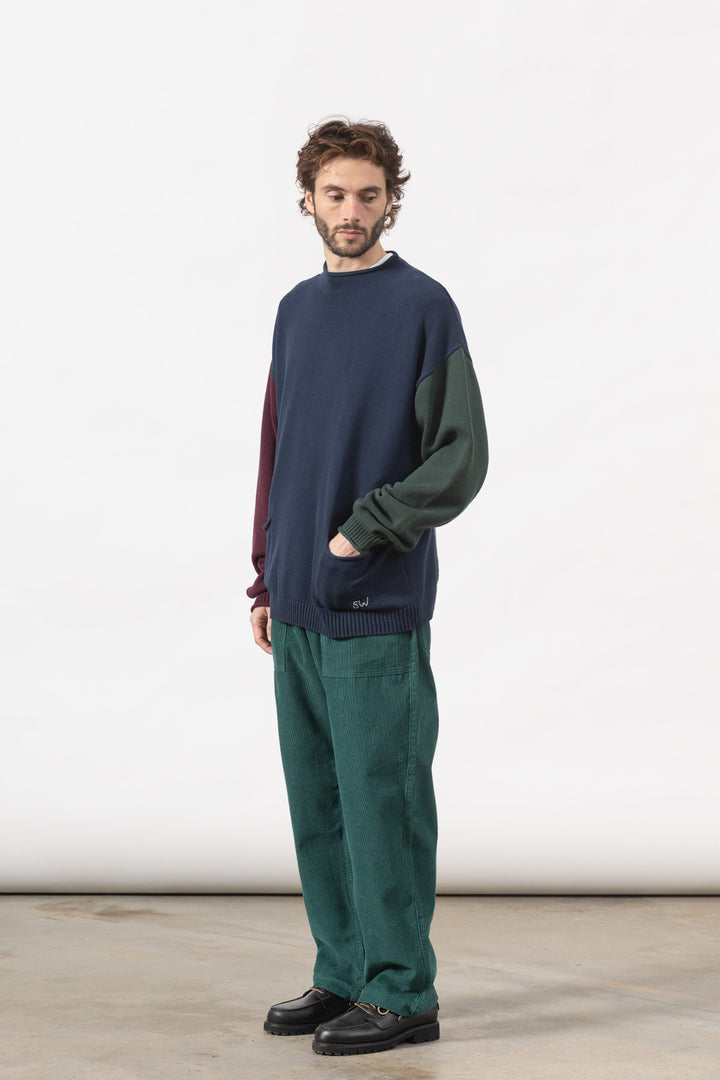Service Works - Mock Smock Sweater - Tricolour