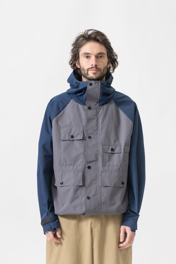 Blacksmith - Multi Pocket Shell Jacket - Navy/Grey