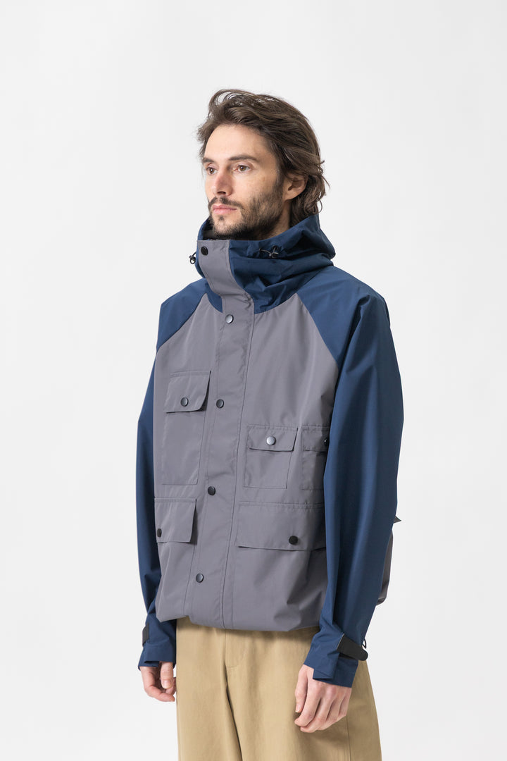 Blacksmith - Multi Pocket Shell Jacket - Navy/Grey