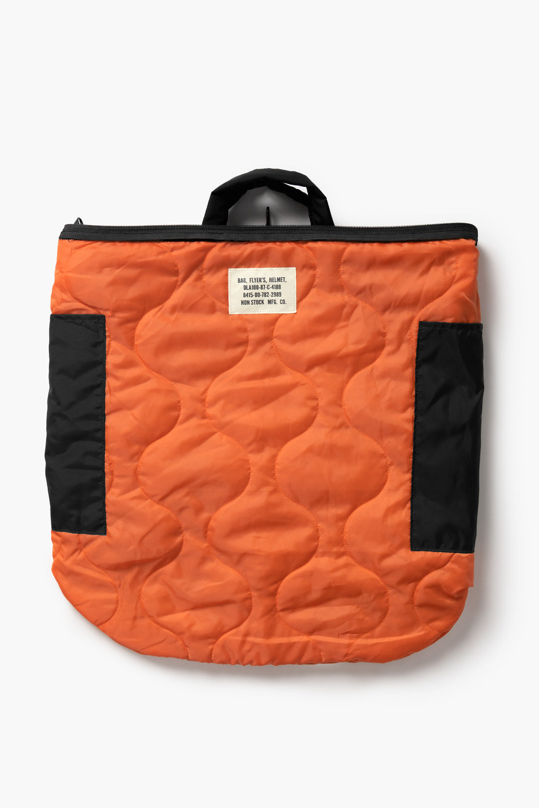 Non Stock MFG - Quilted Nylon Helmet Bag - Black