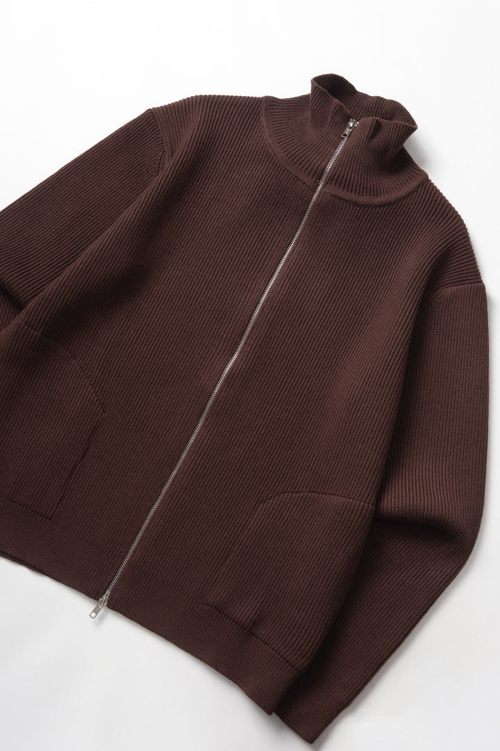 Okonkwo MFG - Double-Zip Cardigan - Brown