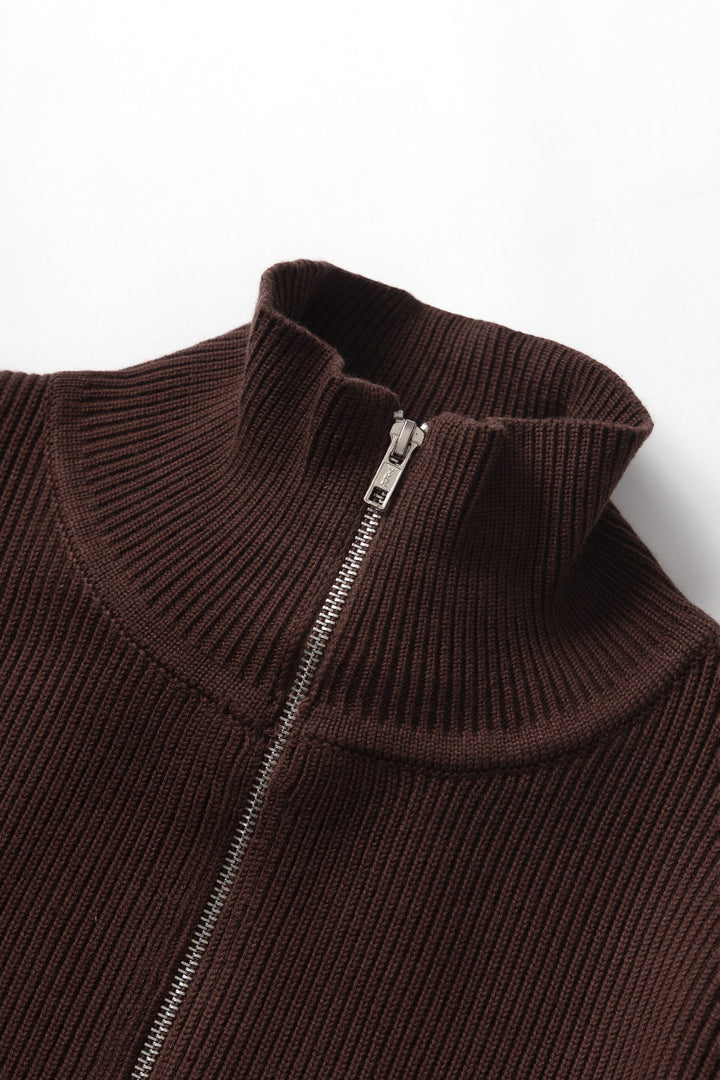 Okonkwo MFG - Double-Zip Cardigan - Brown
