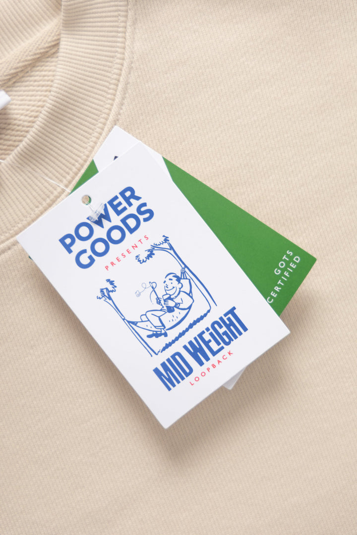 Power Goods - Loopback Crewneck - Putty