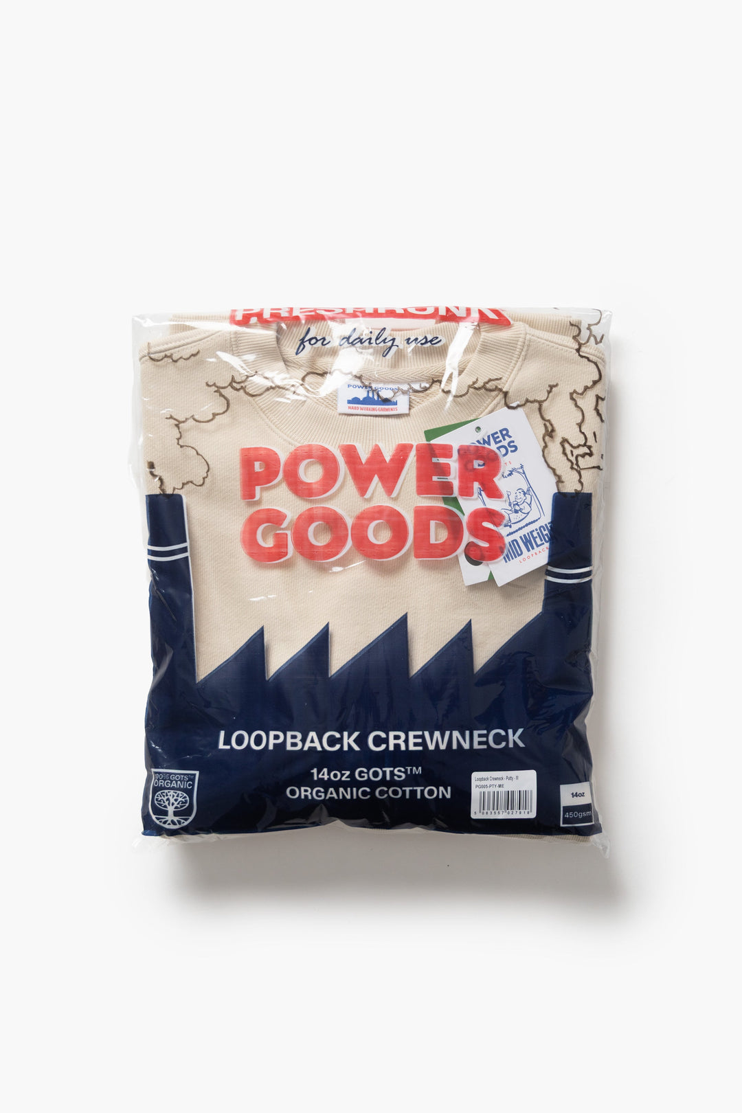 Power Goods - Loopback Crewneck - Putty