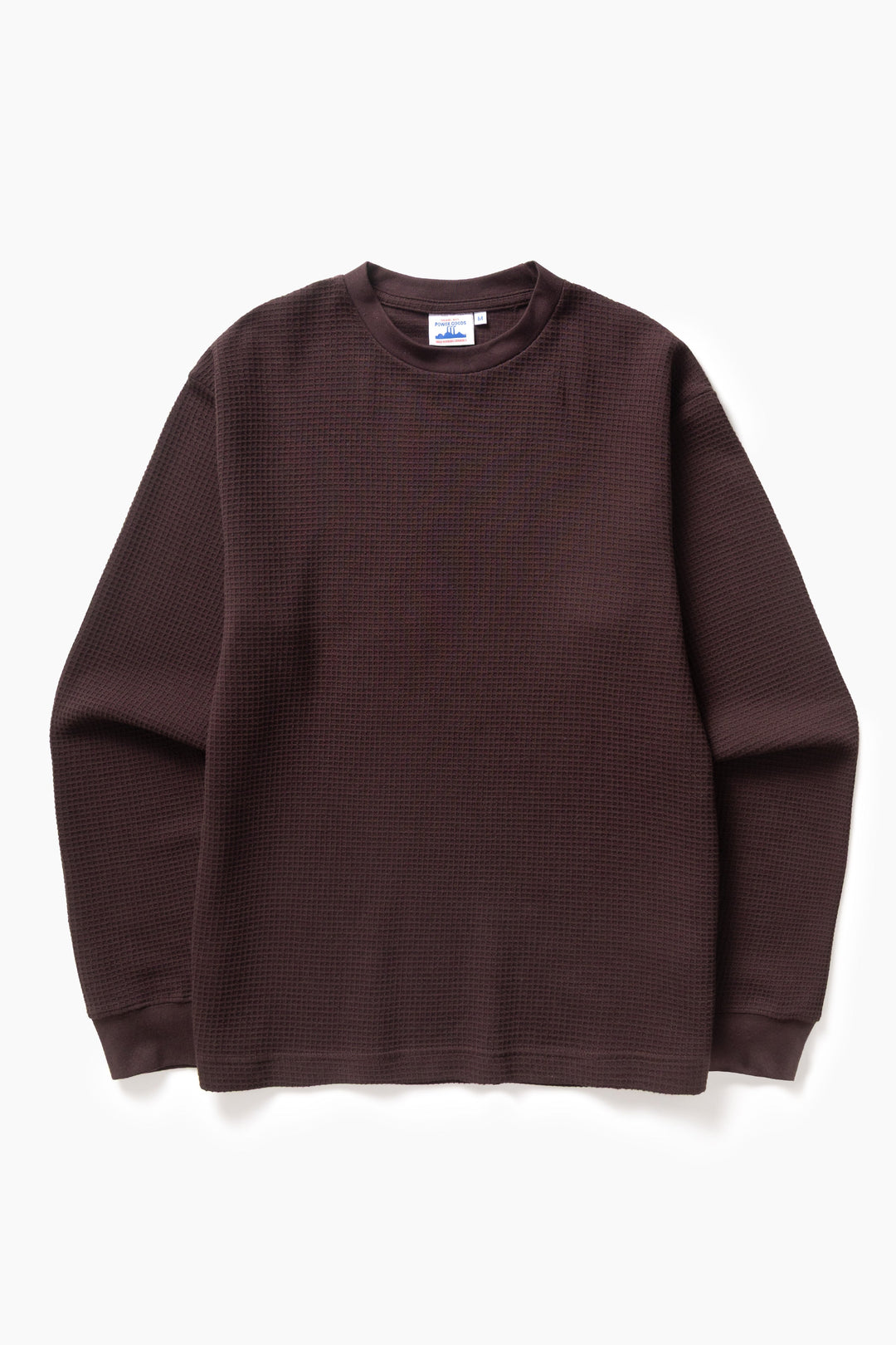Power Goods - Thermal Waffle Long Sleeve Tee - Coffee