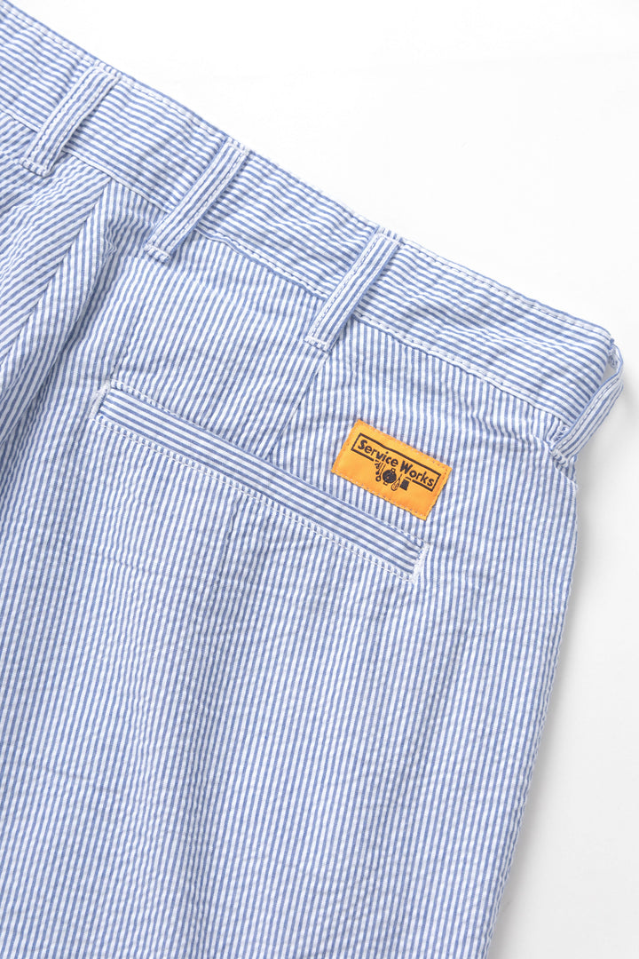 Service Works - Seersucker Part Timer Shorts - Navy Stripe