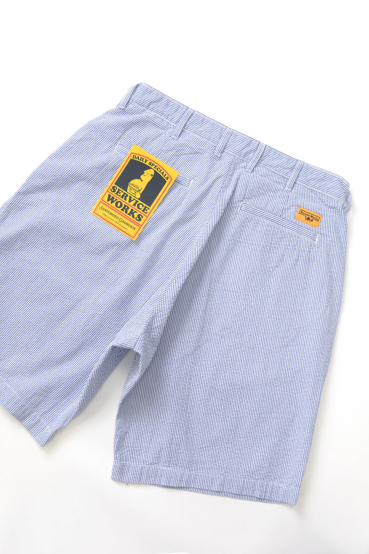 Service Works - Seersucker Part Timer Shorts - Navy Stripe