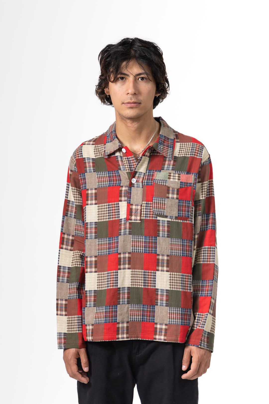 Blacksmith - Striped Two Button Popover - Plaid