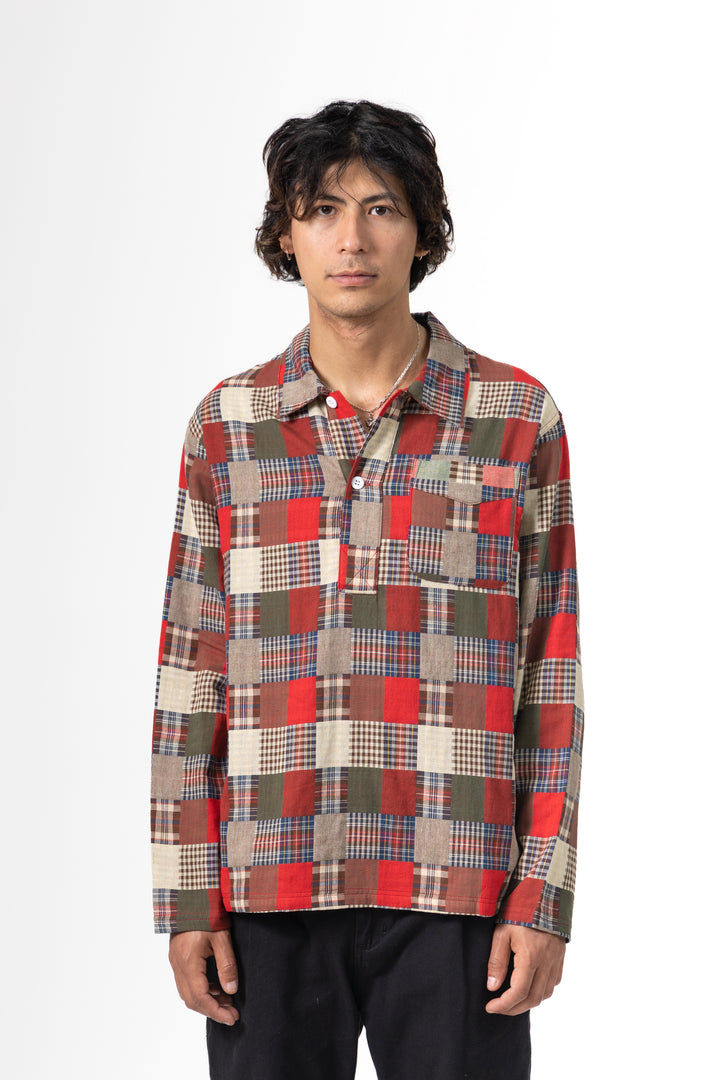 Blacksmith - Striped Two Button Popover - Plaid